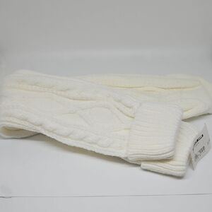 Cozy Cable Knit Cream Knee-High Socks